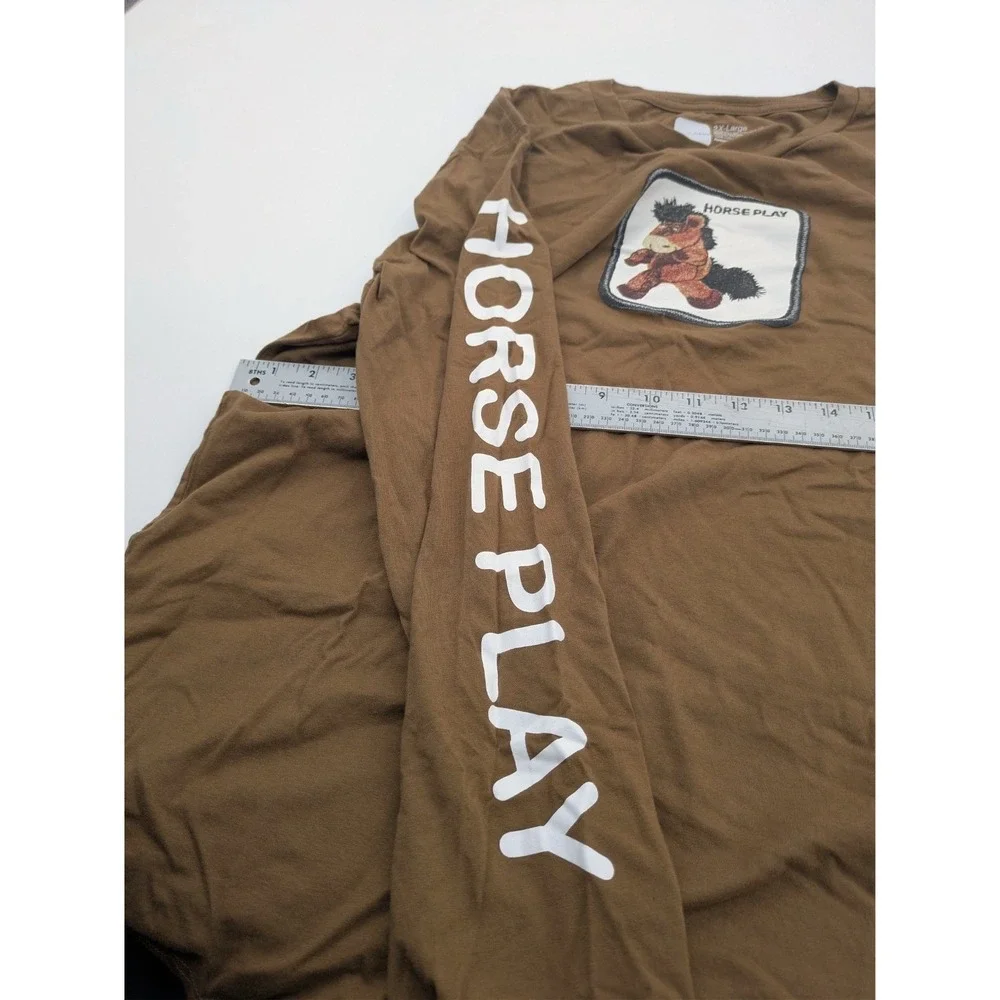 Goorin Bros Long Sleeve T-Shirt Sz 2XL‎ Brown Horse Play 